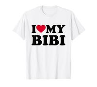 I Love My Bibi Heart Grandma Family Camiseta