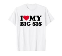 I Love My Big Sis Heart Funny Family Camiseta