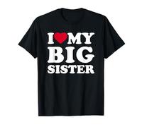 I Love My Big Sister Heart Family Funny Camiseta
