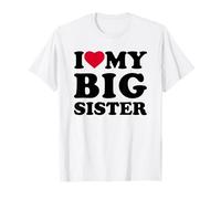 I Love My Big Sister Heart Funny Family Camiseta