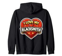 I Love My Blacksmith Mujer Esposa Novia Mamá Madre Mamá Sudadera con Capucha