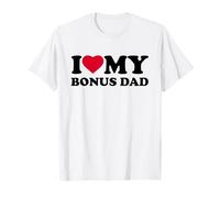 I Love My Bonus Dad Family Heart Camiseta