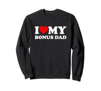I Love My Bonus Dad Heart Family Grandpa Sudadera