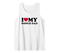 I Love My Bonus Dad Heart Grandpa Family Camiseta sin Mangas