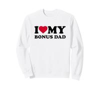 I Love My Bonus Dad Heart Grandpa Family Sudadera