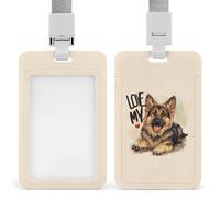 I Love My Border Collie - Soporte para tarjetas de identificación de perro pastor con cordón para tarjetas de nombre para enfermera, profesor, oficial