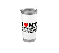 I Love My Boyfriend So Please Stay Away From Me Vaso térmico de acero inoxidable de doble pared