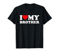 I Love My Brother Heart Family Funny Camiseta