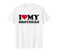 I Love My Brothers Heart Funny Family Camiseta
