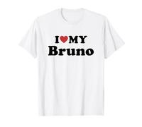 I Love My Bruno Nombre Conjunto Pareja Camiseta