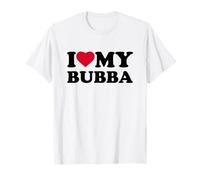 I Love My Bubba Heart Family Grandpa Camiseta