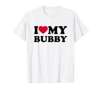 I Love My Bubby Heart Family Grandpa Camiseta