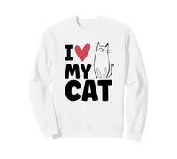 I Love My - Cat Gato Lindo Amor Silueta Amantes De Los Gatos Sudadera