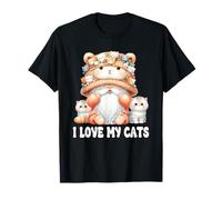 I Love My Cats Gnome For Cat Lady Cute Kitten For Cat Mommy Camiseta