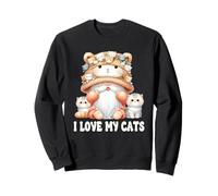I Love My Cats Gnome For Cat Lady Cute Kitten For Cat Mommy Sudadera