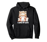 I Love My Cats Gnome For Cat Lady Cute Kitten For Cat Mommy Sudadera con Capucha