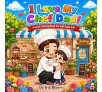 I Love My Chef Dad! Kawaii Coloring Book for Kids: 50 Adorable Chef Dad & Child Scenes to Color - Bold Easy Outlines, Fun Gift for Kids Ages 4-8 (I Love My Dad! Kawaii Coloring Series)