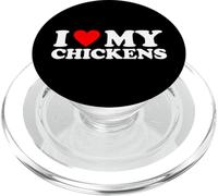 I Love My Chickens, I Heart My Chickens PopSockets PopGrip para MagSafe
