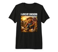 I Love my Chickens Oso Agricultor Papá Granja Camiseta Premium
