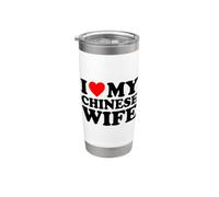 I Love My Chinese Wife Vaso térmico de acero inoxidable de doble pared