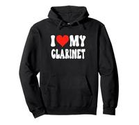 I Love My Clarinet - Orquesta de Banda de música Divertida con corazón Sudadera con Capucha