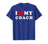 I Love My Coach, Amo a mi Entrenador Camiseta, Hombre, Azul Real, XL