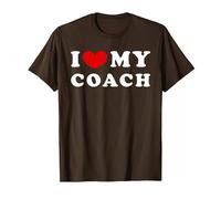 I Love My Coach, Amo a mi Entrenador Camiseta, Hombre, Marrón, XXL