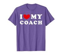 I Love My Coach, Amo a mi Entrenador Camiseta, Hombre, Morado Jaspeado, L