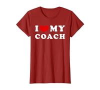 I Love My Coach, Amo a mi Entrenador Camiseta, Mujer, Arándano, L