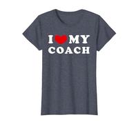 I Love My Coach, Amo a mi Entrenador Camiseta, Mujer, Azul Jaspeado, XS