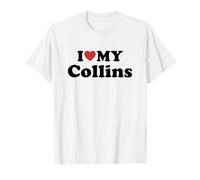 I Love My Collins Nombre Conjunto Pareja Camiseta