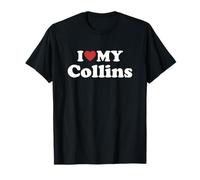 I Love My Collins Nombre Conjunto Pareja Camiseta