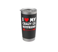 I Love My Crazy Ex Boyfriend - Día de San Valentín divertido Vaso térmico de acero inoxidable de doble pared