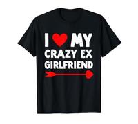 I Love My Crazy Ex Girlfriend - Día de San Valentín Divertido Camiseta gráfica económica, Hombre, Negro, S