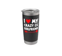 I Love My Crazy Ex Girlfriend - Día de San Valentín divertido Vaso térmico de acero inoxidable de doble pared