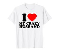 I Love My Crazy Husband, I Heart My Husband Valentines Day Camiseta