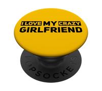 I Love My Crazy Novia Pareja Significativo Otro Divertido PopSockets PopGrip Adhesivo