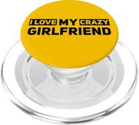 I Love My Crazy Novia Pareja Significativo Otro Divertido PopSockets PopGrip para MagSafe