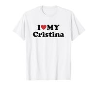 I Love My Cristina Nombre Conjunto Pareja Camiseta