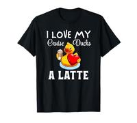 I Love My Cruise Ducks A Latte Heart Café Juego de Palabras de Viaje Diversión Camiseta