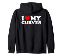 I Love My Curves, I Heart My Curves Sudadera con Capucha