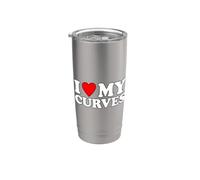 I Love My Curves, I Heart My Curves Vaso térmico de acero inoxidable de doble pared