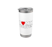 I Love My Curves, I Heart My Curves Vaso térmico de acero inoxidable de doble pared