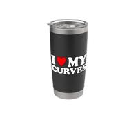 I Love My Curves, I Heart My Curves Vaso térmico de acero inoxidable de doble pared