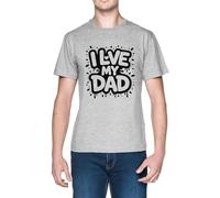 I Love My Dad Grey Men's T-Shirt tee