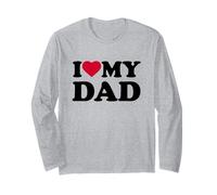 I Love My Dad Heart Grandpa Family Manga Larga