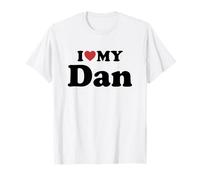 I Love My Dan Nombre Conjunto Pareja Camiseta