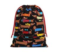 I Love My Dog Dachshunds - Bolsas de regalo de franela suave con cordón, bolsas de regalo de forro polar para Navidad, Halloween, fiestas de vacaciones