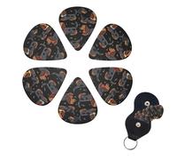 I Love My Dog Dachshunds - Juego de 6 púas de guitarra de celuloide de diferentes grosores con soporte para púas de guitarra, púa de guitarra personalizada para guitarra acústica, guitarra eléctrica,