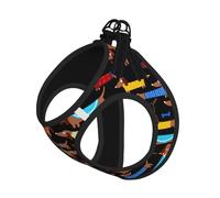 I Love My Dog Dachshunds - Juego de arnés ajustable para gatos y perros, chaleco de malla suave y transpirable con diseño reflectante, correa a prueba de fugas para mascotas pequeñas, entrenamiento